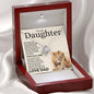 Daughter Necklace - Feel overwhelmed 14K White Gold Finish / Luxury Box Jewelry Giftinum