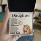 Daughter Necklace - Feel overwhelmed 14K White Gold Finish / Standard Box Jewelry Giftinum