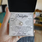 Daughter Necklace From Dad - Never forget that I love you 14K White Gold Finish / Standard Box Jewelry Giftinum