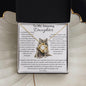 Daughter Necklace From Mom - My heart is forever bound to you 18K Yellow Gold Finish / Standard Box Jewelry Giftinum