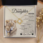 Daughter Necklace - Never feel that you are alone 18K Yellow Gold Finish / Standard Box Jewelry Giftinum