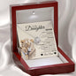 Daughter Necklace - Never feel that you are alone 14K White Gold Finish / Standard Box Jewelry Giftinum