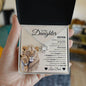 Daughter Necklace - Never feel that you are alone 14K White Gold Finish / Standard Box Jewelry Giftinum