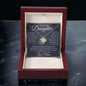 Daughter Necklace - Sometimes it's hard to find words 14K White Gold Finish / Two-Toned Box Jewelry Giftinum