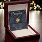 Daughter Necklace - Sometimes it's hard to find words 18K Yellow Gold Finish / Luxury Box w/LED Jewelry Giftinum