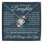 Daughter Necklace - When pages of my life end 14K White Gold Finish / Standard Box Jewelry Giftinum