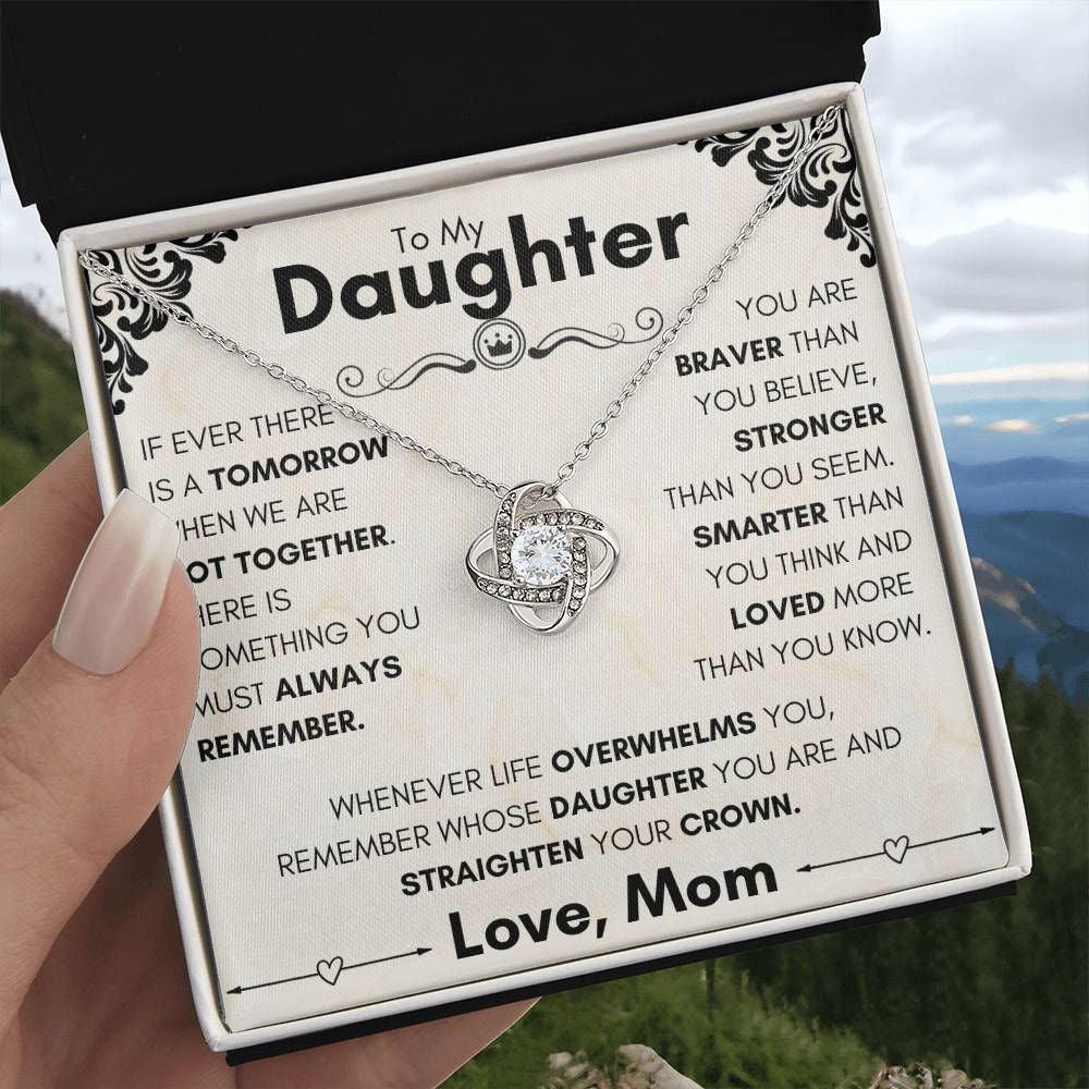 Daughter Necklace - when we are not together 14K White Gold Finish / Standard Box Jewelry Giftinum