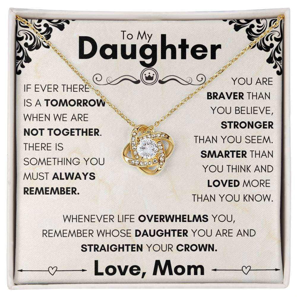 Daughter Necklace - when we are not together 18K Yellow Gold Finish / Standard Box Jewelry Giftinum