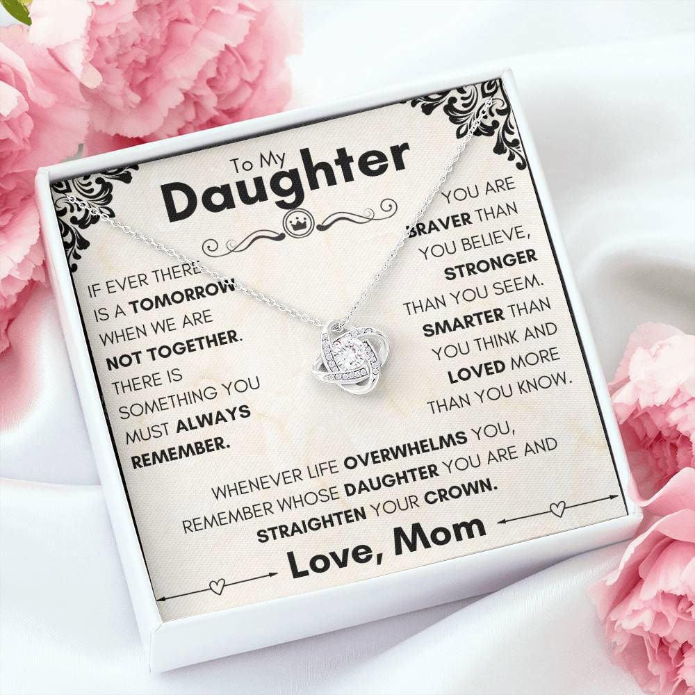 Daughter Necklace - when we are not together 14K White Gold Finish / Standard Box Jewelry Giftinum