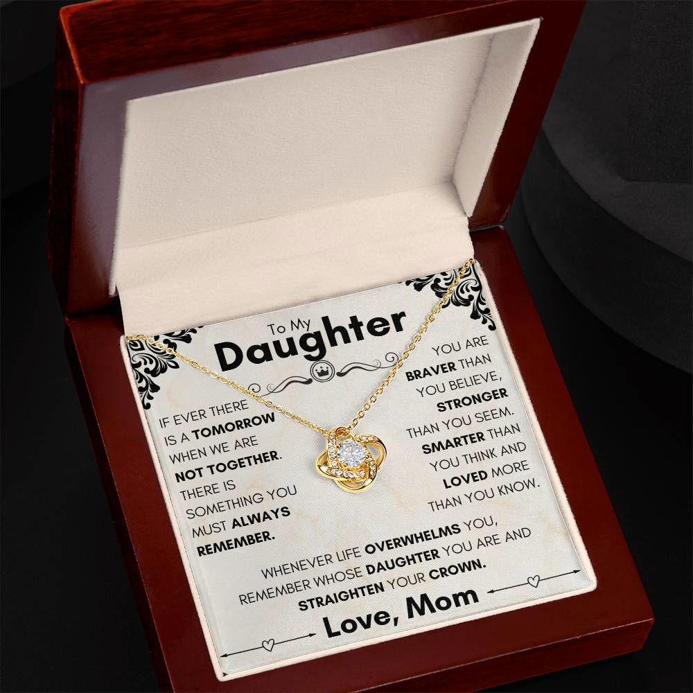 Daughter Necklace - when we are not together 14K White Gold Finish / Standard Box Jewelry Giftinum