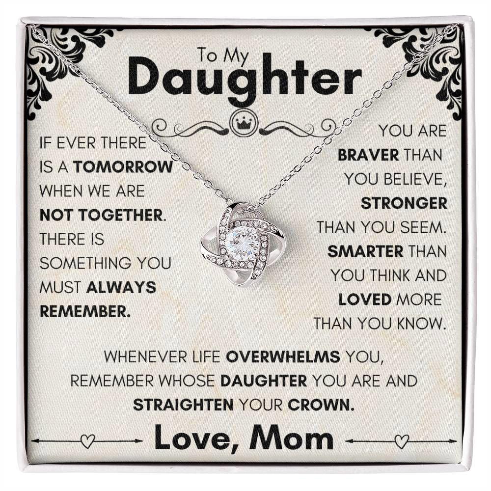 Daughter Necklace - when we are not together 14K White Gold Finish / Standard Box Jewelry Giftinum