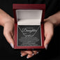 Daughter Signature Name Necklace - Never forget that I love you Polished Stainless Steel / Luxury Box Jewelry Giftinum
