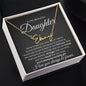 Daughter Signature Name Necklace - Never forget that I love you Gold Finish Over Stainless Steel / Standard Box Jewelry Giftinum