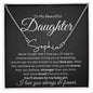 Daughter Signature Name Necklace - Never forget that I love you Polished Stainless Steel / Standard Box Jewelry Giftinum
