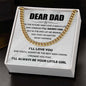 Dear Dad - The Best Man Cuban Link Chain 14K Yellow Gold Finish / Standard Box Jewelry Giftinum