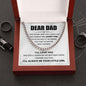 Dear Dad - The Best Man Cuban Link Chain Stainless Steel / Luxury Box Jewelry Giftinum