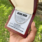 Dear Dad - The Best Man Cuban Link Chain Stainless Steel / Standard Box Jewelry Giftinum
