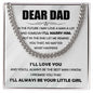 Dear Dad - The Best Man Cuban Link Chain Stainless Steel / Standard Box Jewelry Giftinum