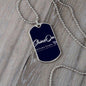 Dog tag necklace Military Chain (Silver) / No Jewelry Giftinum