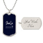 Dog tag necklace Military Chain (Silver) / No Jewelry Giftinum