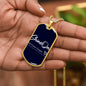 Dog tag necklace Military Chain (Silver) / No Jewelry Giftinum