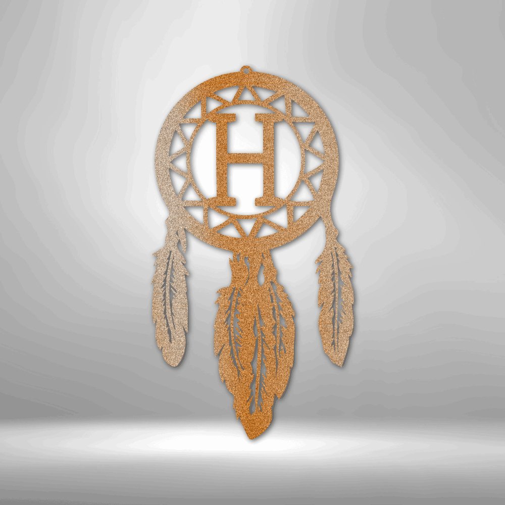 Dream Catcher Monogram - Steel Sign Copper / 12" Steel Sign Giftinum