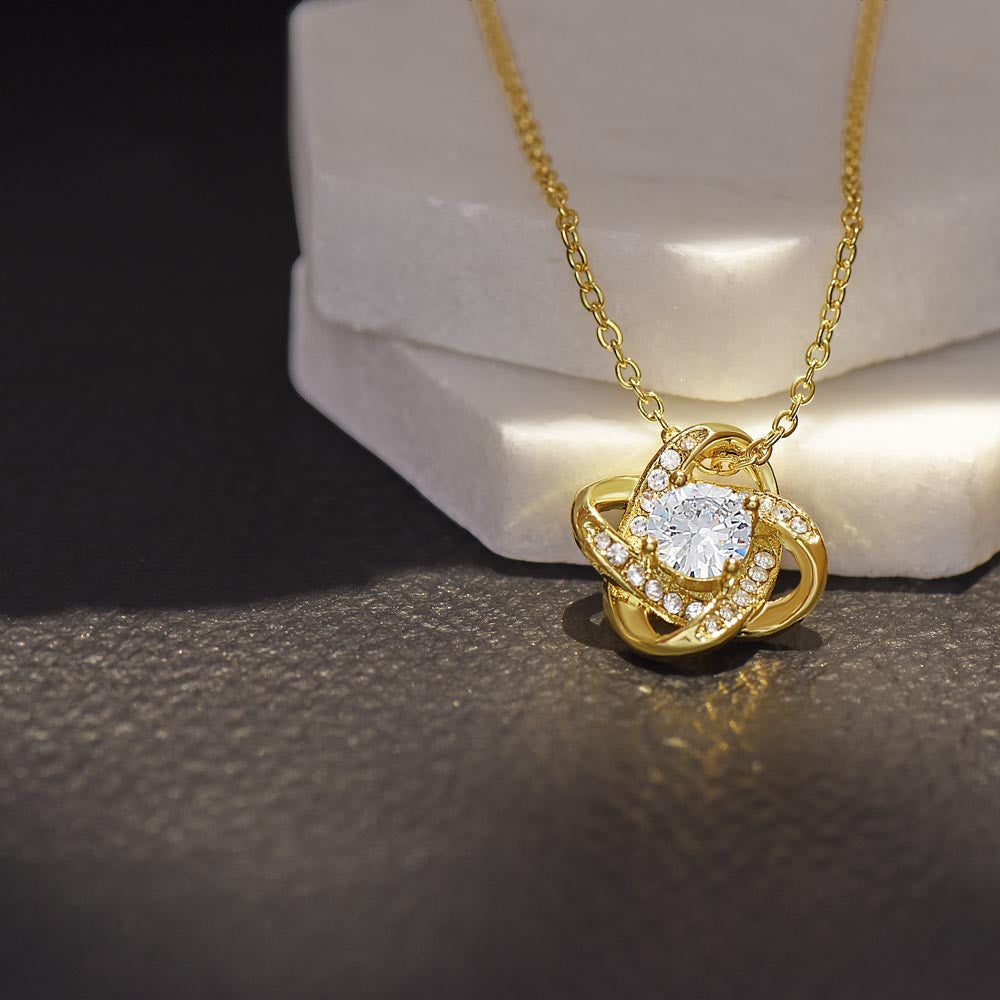 Personalized Bonus Daughter Necklace - Family Isn't Blood.
