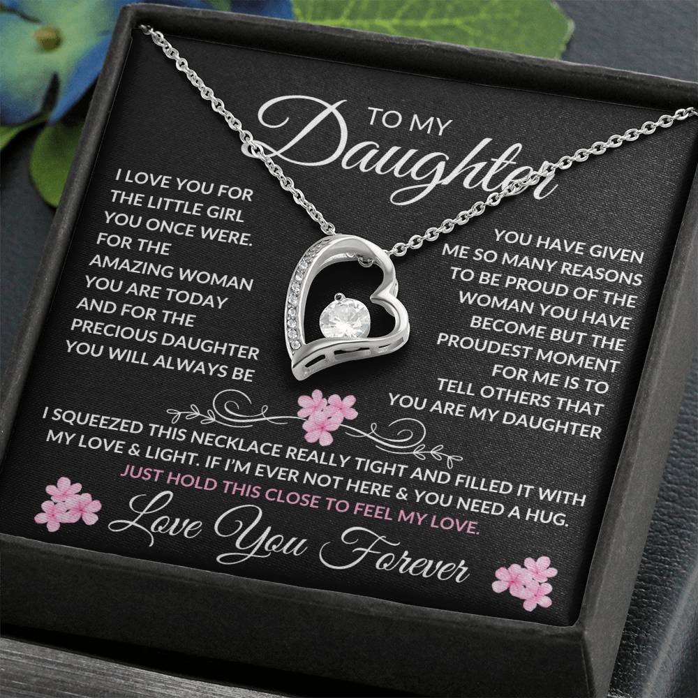 Eternal Bond Necklace | For My Amazing Daughter 14k White Gold Finish / Standard Box Jewelry Giftinum