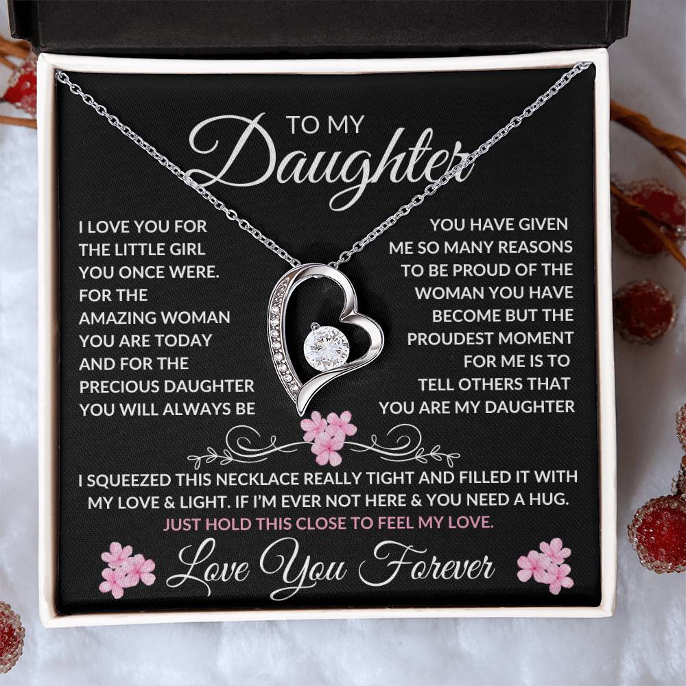 Eternal Bond Necklace | For My Amazing Daughter 14k White Gold Finish / Standard Box Jewelry Giftinum