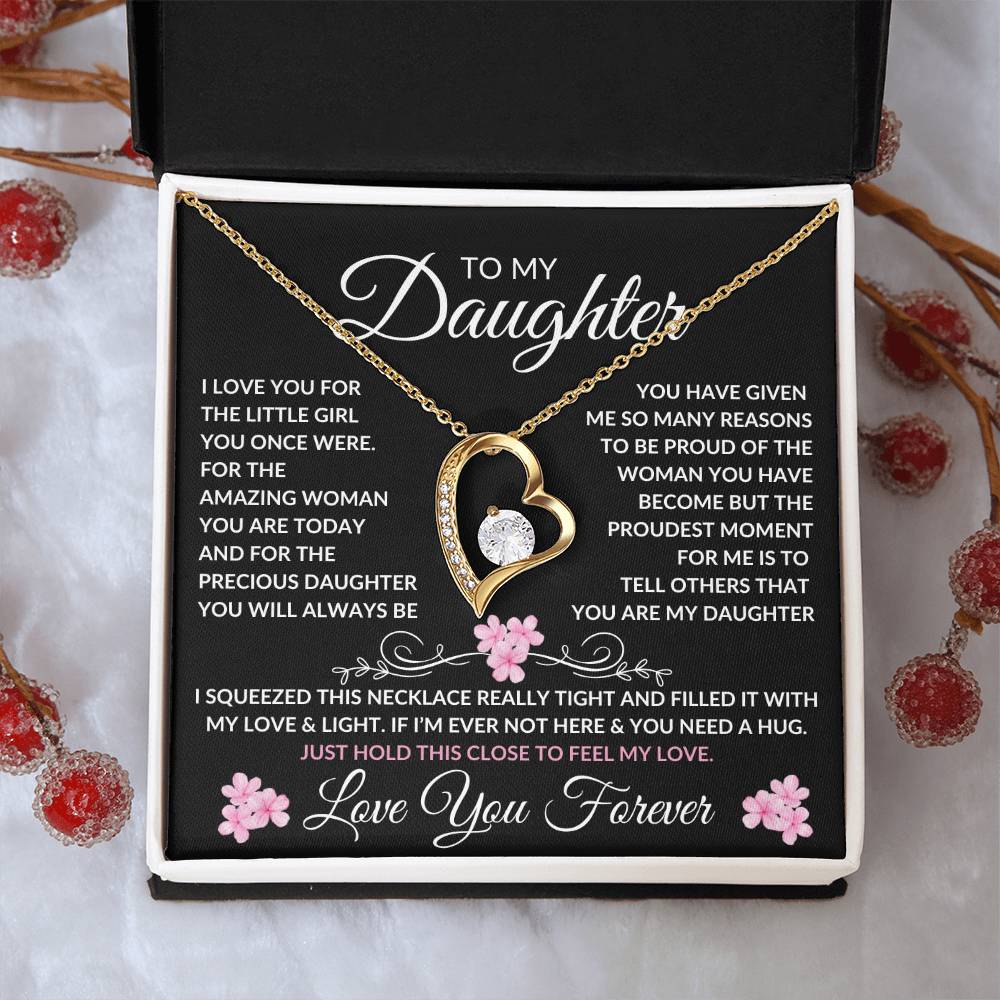 Eternal Bond Necklace | For My Amazing Daughter 14k White Gold Finish / Standard Box Jewelry Giftinum