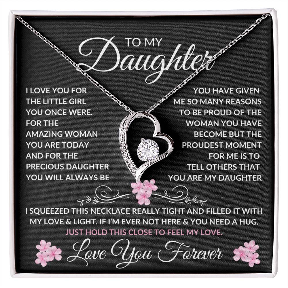 Eternal Bond Necklace | For My Amazing Daughter 14k White Gold Finish / Standard Box Jewelry Giftinum