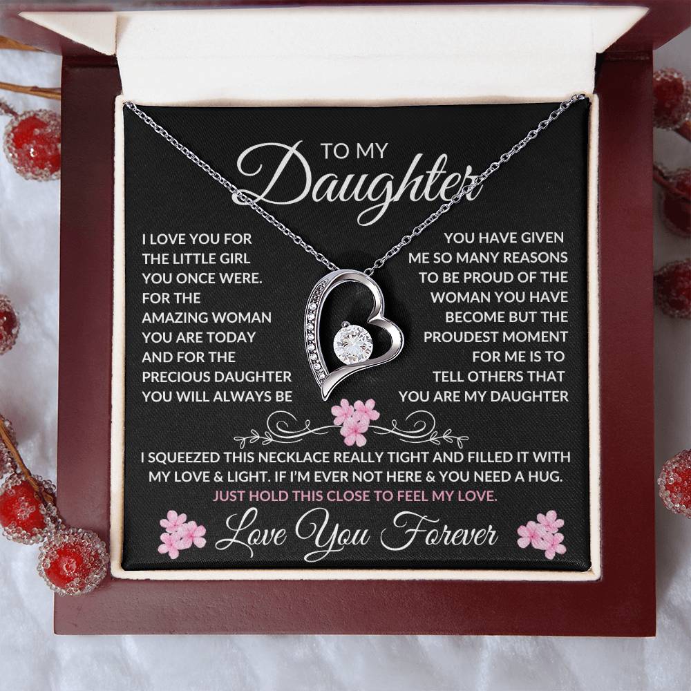 Eternal Bond Necklace | For My Amazing Daughter 14k White Gold Finish / Standard Box Jewelry Giftinum