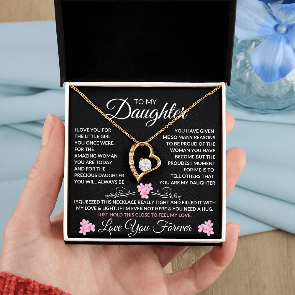 Eternal Bond Necklace | For My Amazing Daughter 18k Yellow Gold Finish / Standard Box Jewelry Giftinum