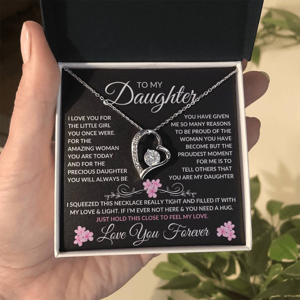 Eternal Bond Necklace | For My Amazing Daughter 14k White Gold Finish / Standard Box Jewelry Giftinum