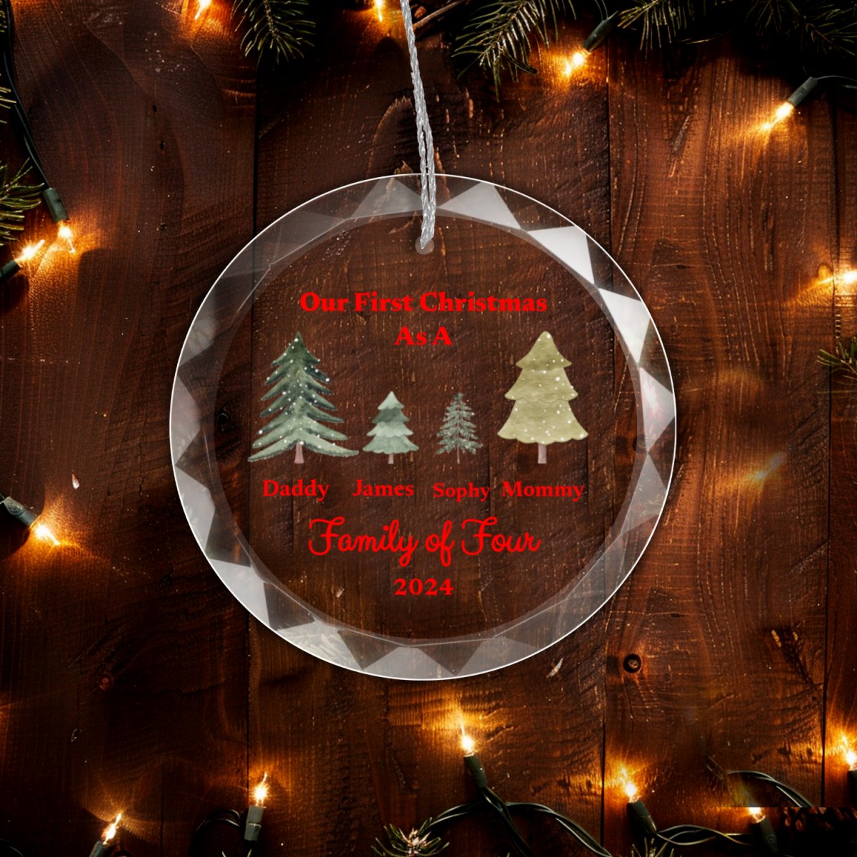 Family of Christmas Ornament Family of Two Giftinum