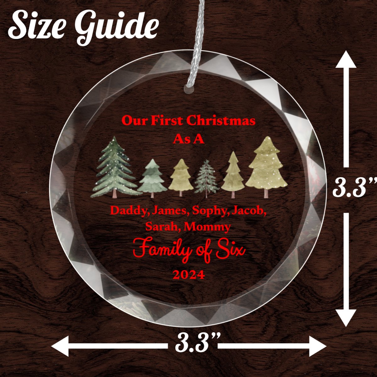 Family of Christmas Ornament Family of Two Giftinum