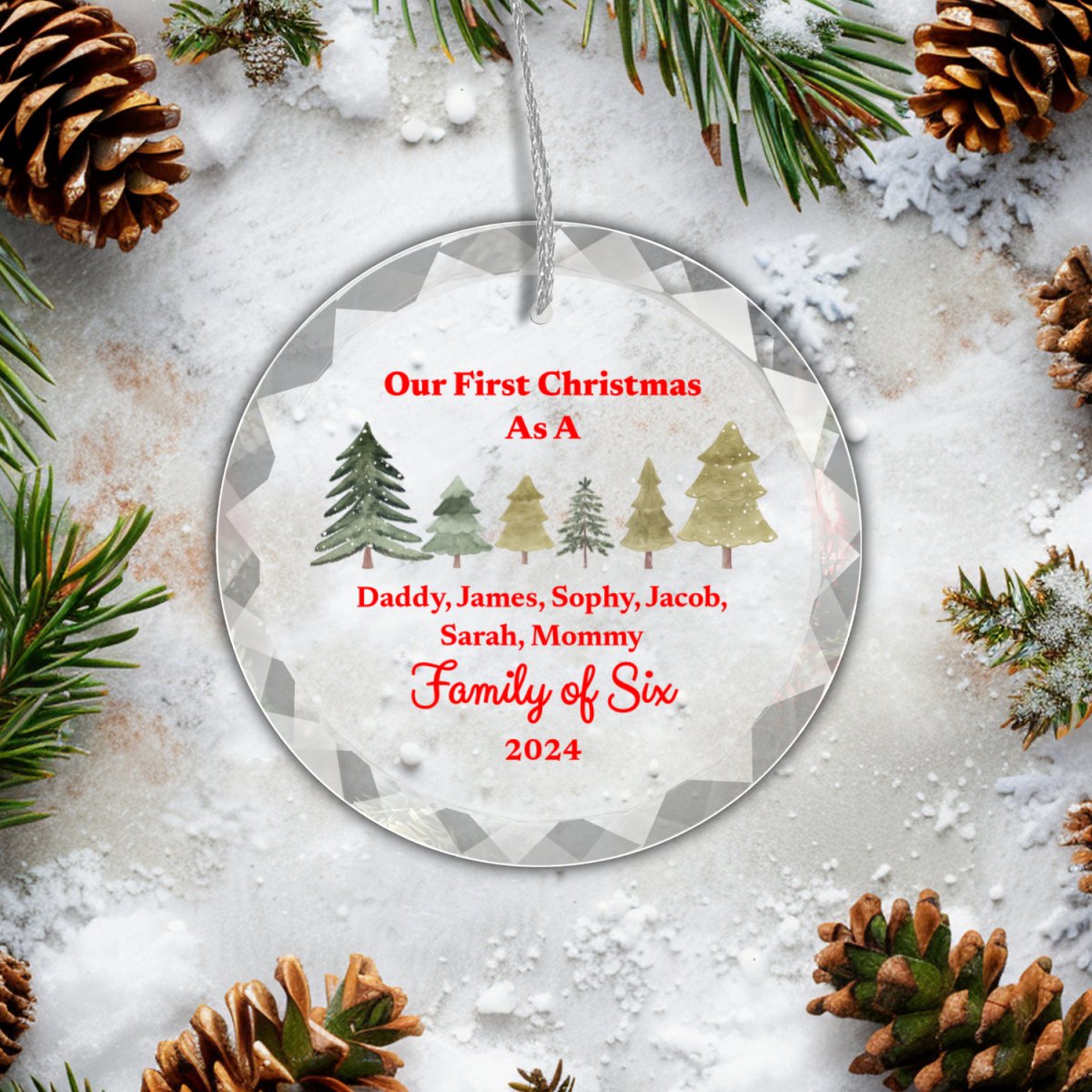 Family of Christmas Ornament Family of Two Giftinum