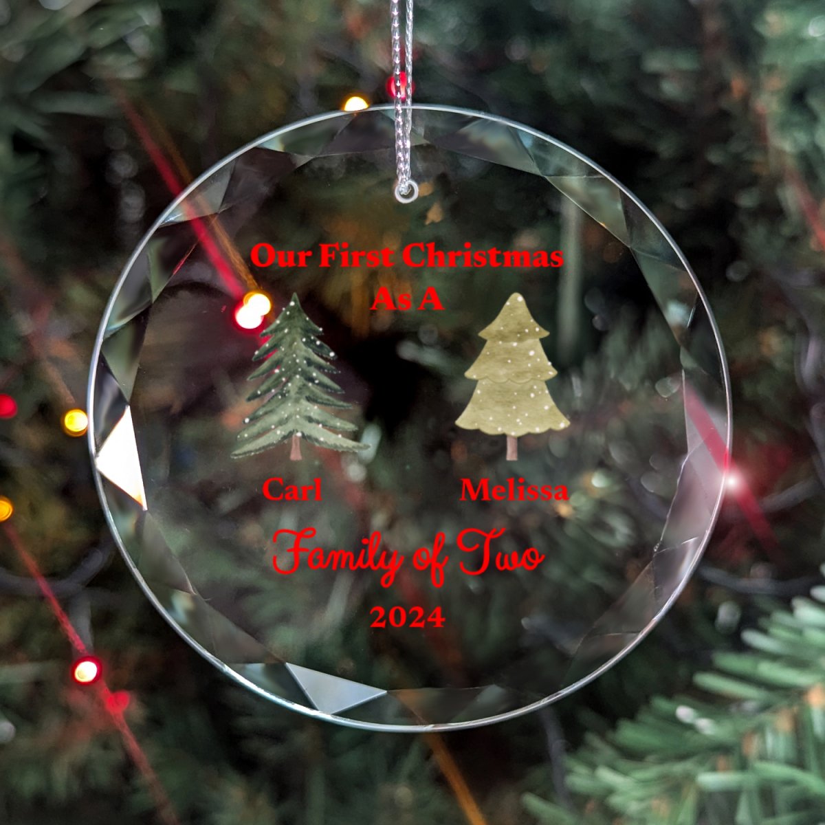 Family of Christmas Ornament Family of Two Giftinum