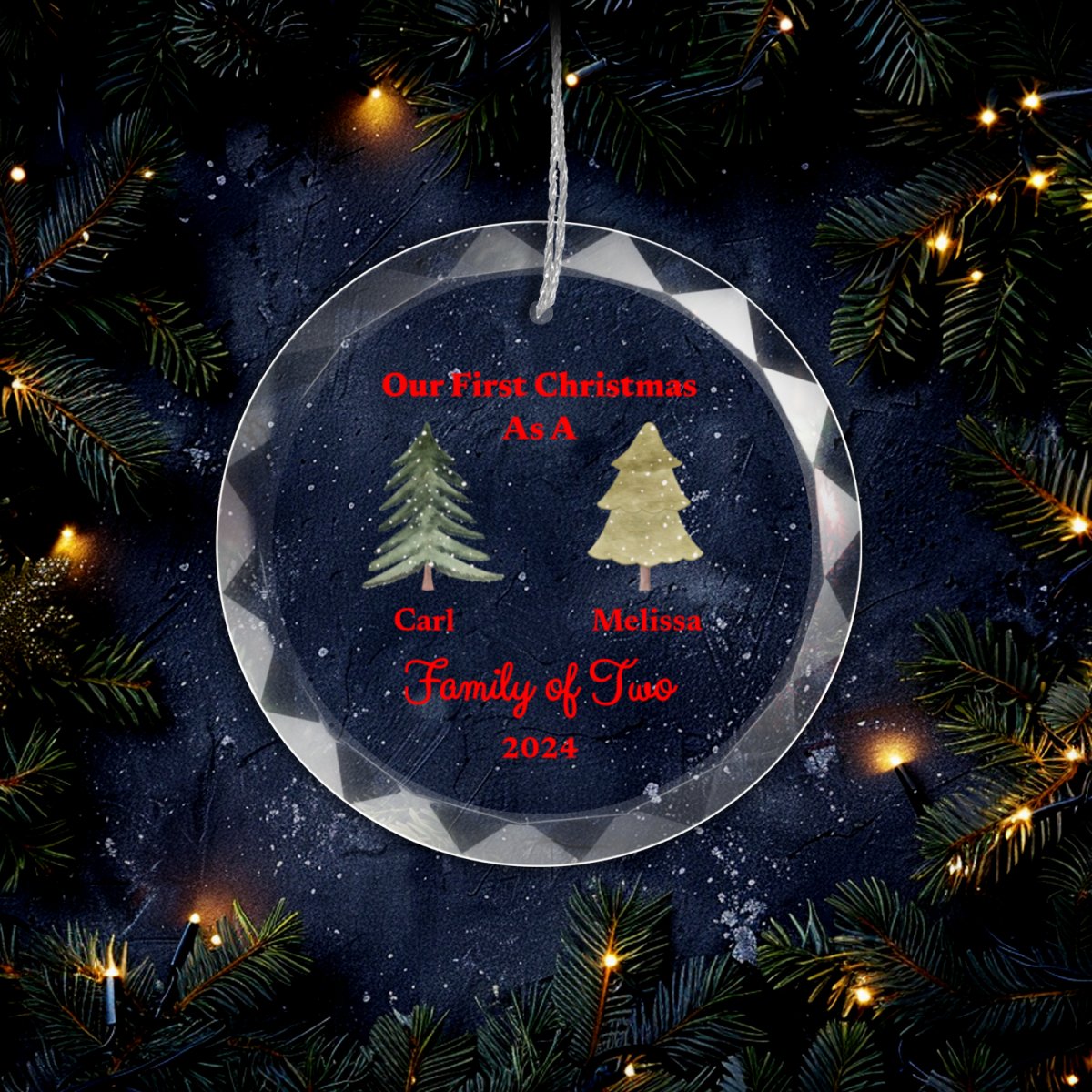 Family of Christmas Ornament Family of Two Giftinum