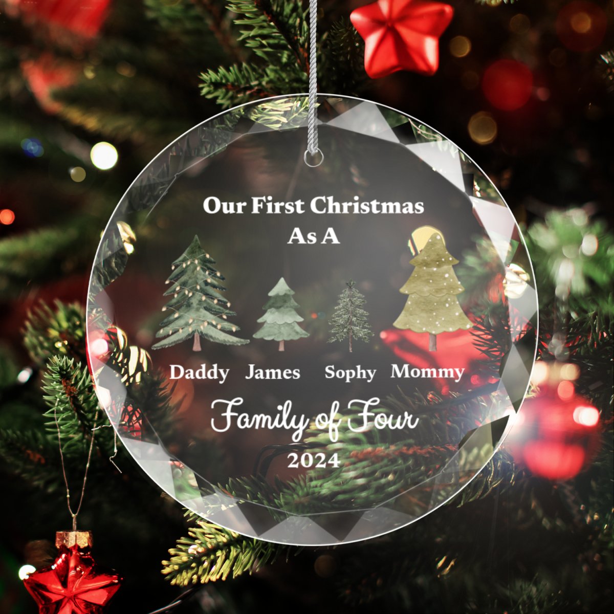 Family of Christmas Ornament With Gift Box Family of Two Ornaments and Accents Giftinum