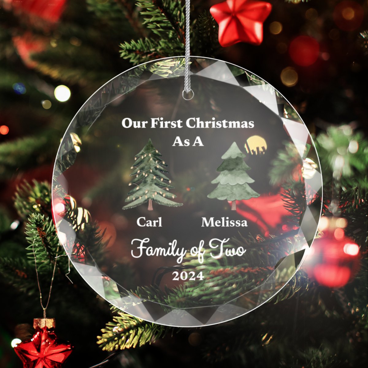 Family of Christmas Ornament With Gift Box Family of Two Ornaments and Accents Giftinum