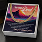 Father and Mountains Cuban Link Chain 14K Yellow Gold Finish / Standard Box Jewelry Giftinum