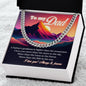 Father and Mountains Cuban Link Chain Stainless Steel / Standard Box Jewelry Giftinum