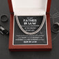 Father In Law - Dream Of My Life Cuban Link Chain Stainless Steel / Standard Box Jewelry Giftinum