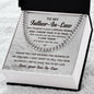 Father In Law - Thank You For Raising Cuban Link Chain Stainless Steel / Standard Box Jewelry Giftinum