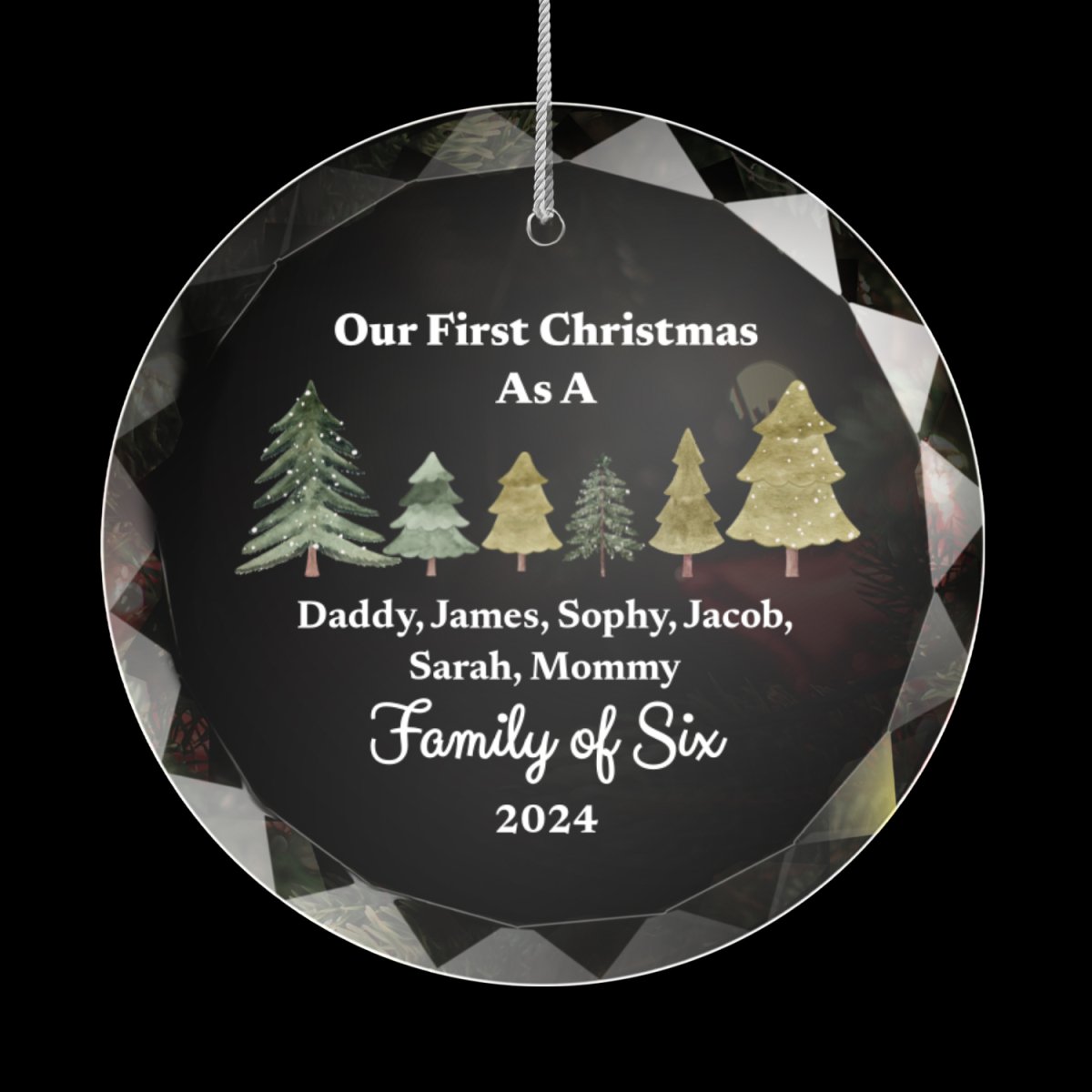 First Christmas as Family of Ornament With Gift Box Family of Two Ornaments and Accents Giftinum