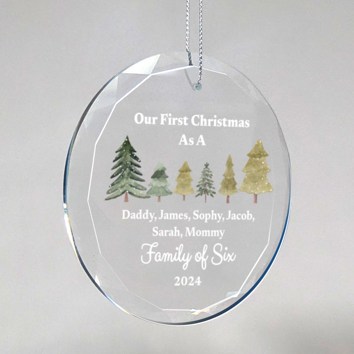 First Christmas as Family of Ornament With Gift Box Family of Two Ornaments and Accents Giftinum