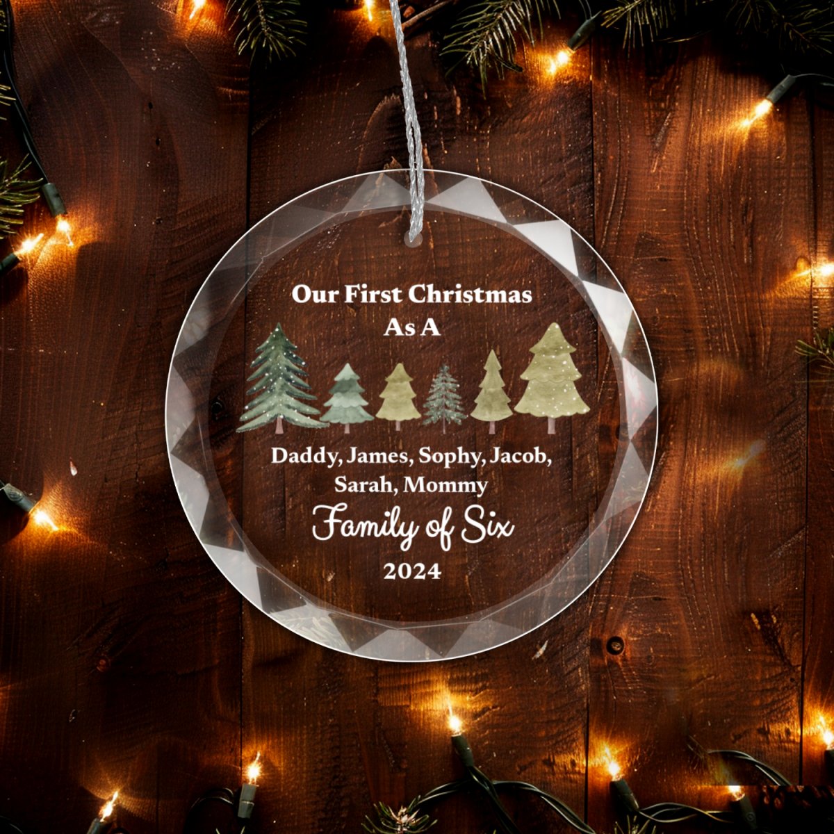 First Christmas as Family of Ornament With Gift Box Family of Two Ornaments and Accents Giftinum