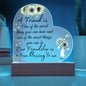 Friendship Heart Daughter - true blessing Acrylic Heart with LED Base Jewelry Giftinum