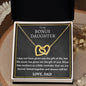 Gift of you - Bonus Daughter Necklace 18K Yellow Gold Finish / Standard Box Jewelry Giftinum